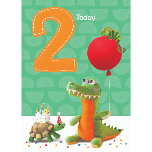 Picture of 2 TODAY BIRTHDAY CARD ALIGATOR